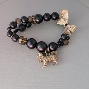 Vintage beaded dog bracelet